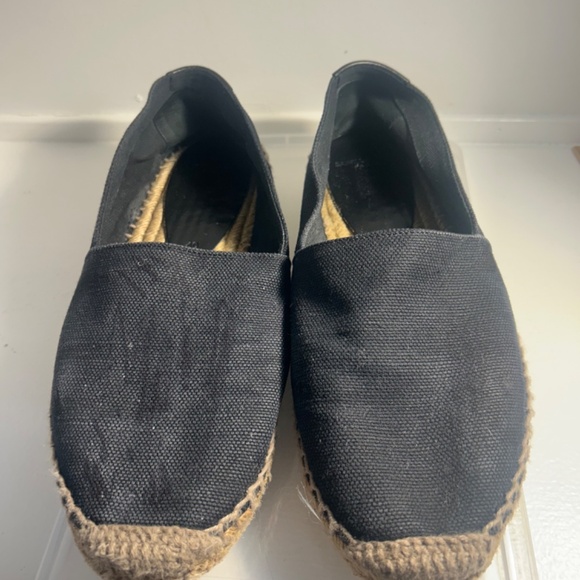 Saint Laurent Logo-Stitched Canvas Espadrilles Size 40/9 - Picture 3 of 7